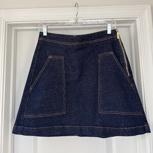 Ted Baker London  Dark Wash denim mini skirt. Size 3.